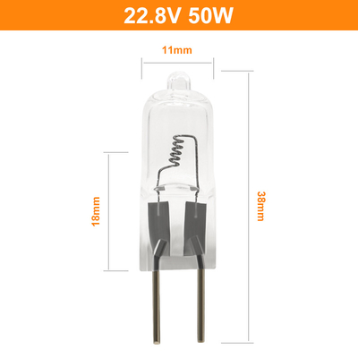 22.8V Krankenhaus-chirurgische Glühlampen 50 Watt-Halogenbirne Bipin niedriges Lampen-G6.35