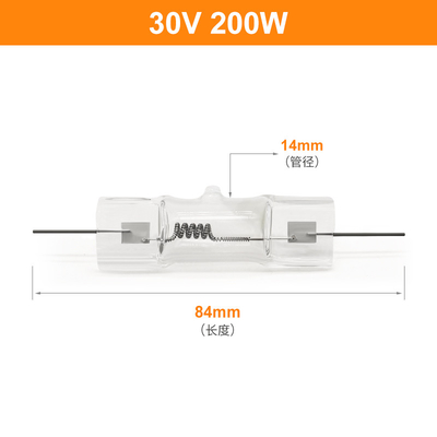 kleine Quarz-Halogenbirne 30V 200W der Halogen-Anzeigen-Optiklampen-250W