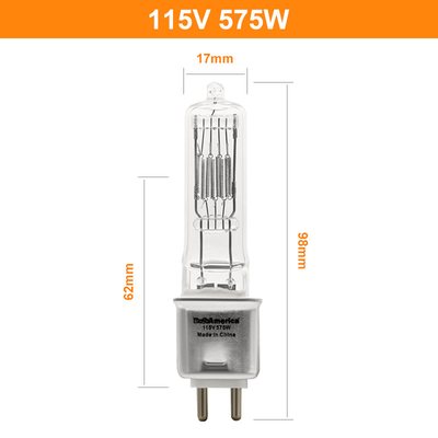 230v 115V 575w Stadiums-Film und Fernsehen der Halogen-Lampen-Glühlampe-G9.5