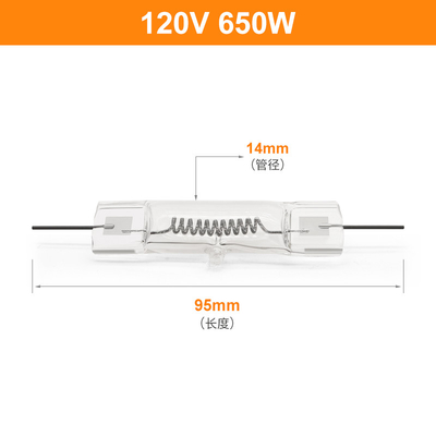 Quarz-Halogenbirne-doppelseitige mittlere Hochspannung 3200k GY9.5 120V 650W