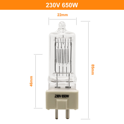 Halogen-Scheinwerfer-Lampe Wechselstrom-Reflektor-Theater-Projektor-Birne GY9.5 230V 650W