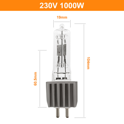 Quarz-Wolframhalogenbirne-Stadiums-Studio 230V 1000W G9.5 kompatibel mit OSRAM FEP