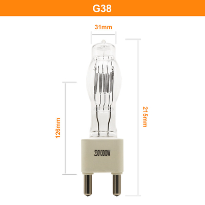Stadiums-Studio 230V 3000W Marine Searchlight Bulbs Boat Halogen Licht-G38 3200K
