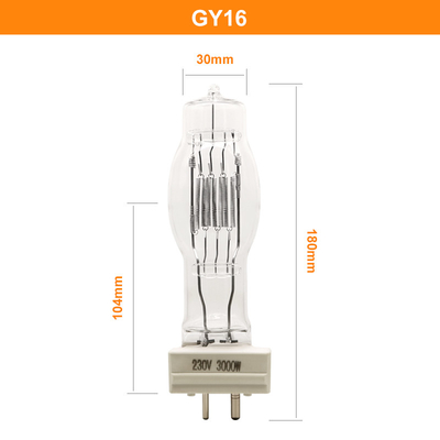 Quarz-Halogen-Lampe 3200k Marine Searchlight Bulbs With Radiator GY16 3000W
