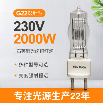 Lampen-unsymmetrische Halogen-Glühlampe 3200k 300Hours 230v 2000w G22