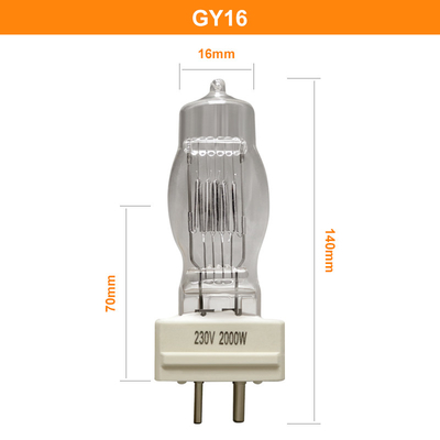 230v 2000w GY16 Quarz-Glühlampe der Halogen-Scheinwerfer-Lampen-400h 3200K