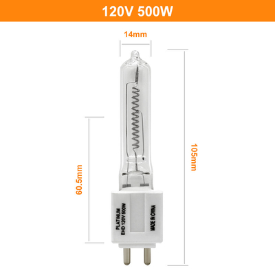 120V 500w mittlere Bipin G9.5 Basis des Quarz-Halogenbirne-geführte Ersatz-3000k