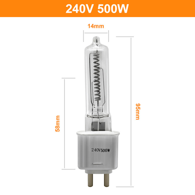 240V Infrarotheizungs-500 Theater Fernsehvideo der Watt-Quarz-Halogenbirne-Lumen-hohes G9.5