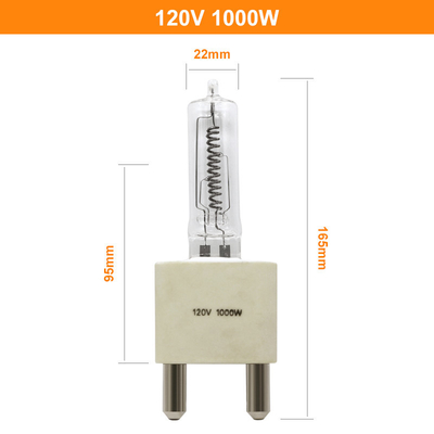 Bi-Pin Halogen Light Bulb For-Plattform-Befeuerung 120V 1000W unsymmetrische
