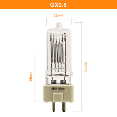 Quarz-Halogen-Glühlampe-kompatible Sylvanias 230V 1000W GX9.5 fotooptische Lampe