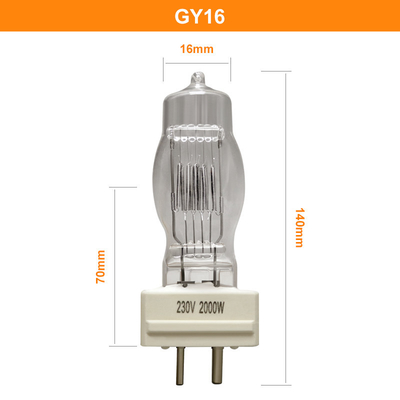 Unsymmetrische Halogen-Lampe 230v GY16 2000w für Osram 64788 CP/72 FTM
