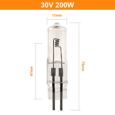 30V 200W Pin Halogen Bulb Small Bead-Einsatz-Art der Halogen-Anzeigen-Optiklampen-zwei