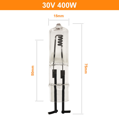 Zwei 2 Länge Pin Halogen Bulbs 400W 30V 75mm