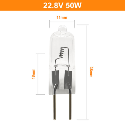 unsymmetrische Halogen-Lampen-axiale Faden-Funktionierentheater-Lampe 22.8V 50W