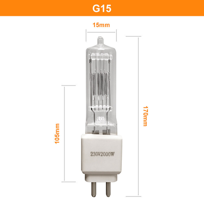 Lumen G15 Pin Halogen Bulbs 230v 50000 des Bi-2000w