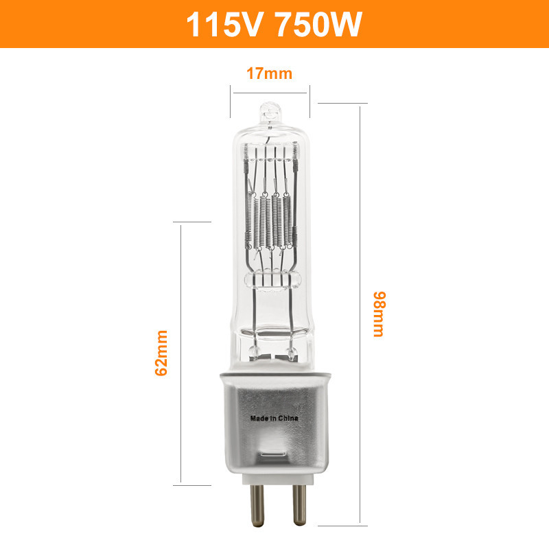 Niedriges Wolframstadiums-Scheinwerfer-Rücklicht Pin Halogen Bulbs 3200k 750 des Bi-G9.5 Watt-115v