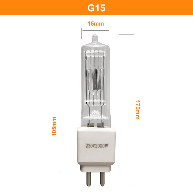Lumen G15 Pin Halogen Bulbs 230v 50000 des Bi-2000w