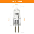 Niederspannungs-Halogen-Lampe 24V 250W bördelt Crystal Lamp Pin Bulb Projector-Werkzeugmaschinen-Chirurgie-Shadowless Halogenbirne