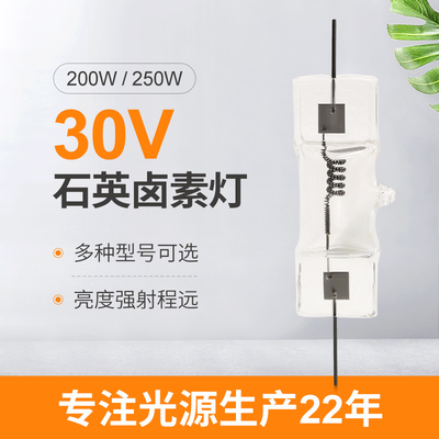 kleine Quarz-Halogenbirne 30V 200W der Halogen-Anzeigen-Optiklampen-250W