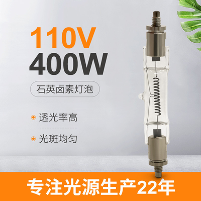 110v 400w Wolframbasis 108mm der Halogen-doppelseitige Birnen-Zug-Glühlampe-SFC
