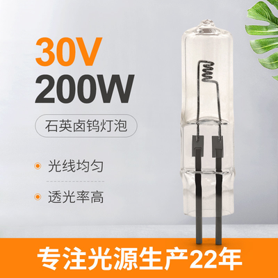30V 200W Pin Halogen Bulb Small Bead-Einsatz-Art der Halogen-Anzeigen-Optiklampen-zwei